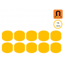 1 Lot de 10 aimants Orange - Diamètre 10mm