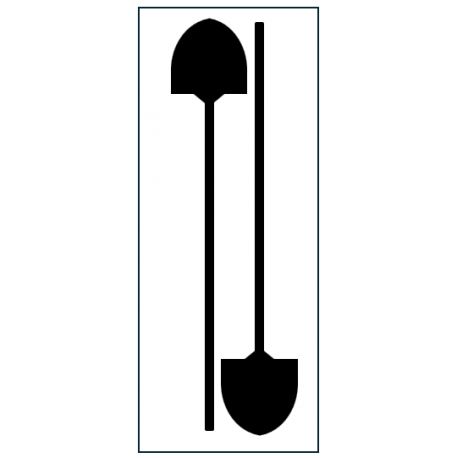 Silhouettes Pelle chantier 27cm - Shadow board