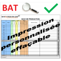 BAT + Impression effaçable personnalisée - 200 cm x 120 cm