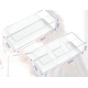2 boites rangement transparentes 23x9.5x6cm