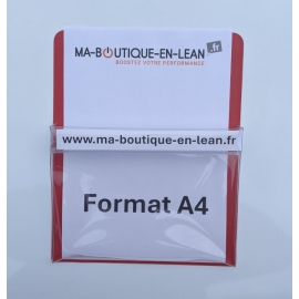 Porte-document magnétique A4 avec poche transparente en plastique souple pour insérer documents A4 - 6 coloris au choix
