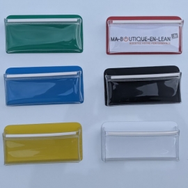 Support magnétique A5 avec pochette transparente en plastique souple pour stocker documents A5 - 6 couleurs au choix