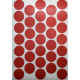 Planche A4 de 35 pastilles rondes rouges Sur-mesure IMEDIM