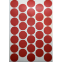 Planche A4 de 35 pastilles rondes rouges Sur-mesure IMEDIM