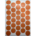Planche A4 de 35 pastilles rondes orange Sur-mesure IMEDIM