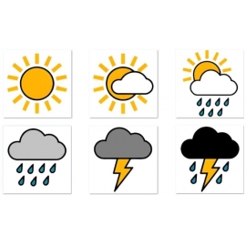 Smiley METEO simple face magnétique 