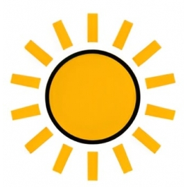 Smiley Magnets METEO -SOLEIL- simple face magnétique 