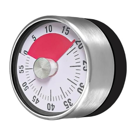 Petit Minuteur Rond Aimanté (Diamètre 6cm) pour animer les réunions 5mn ou TOP 5