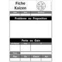 50 Fiches Kaizen cartonnées - 70x100 mm