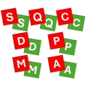 Lot de 7 magnets en recto/verso SQCDPMA - 80x80mm