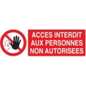 Panneau accès interdit