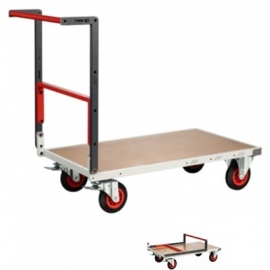 Chariot FIMM Flatpack dossier repliable 1000 x 600 mm plateau médium roues C 400 kg 
