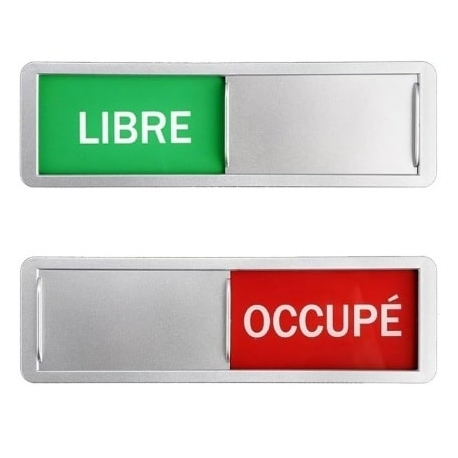 Grand Modèle Plaque de porte Libre/Occupé