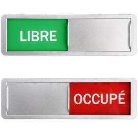 Grand Modèle Plaque de porte Libre/Occupé