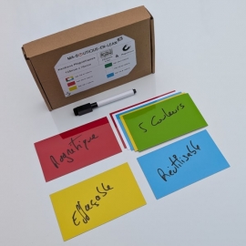 50 Etiquettes Scrum Board Magnétiques Effaçables multicolors 75x75mm