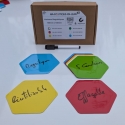 Etiquettes Scrum Board Magnétiques Effaçables Hexagonales 100x100xmm