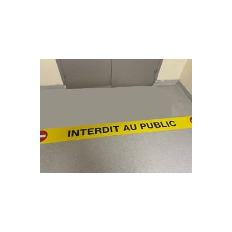 IMEDIM - BANDE ADHESIVE "INTERDIT AU PUBLIC" - 136x20cm