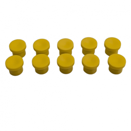 1 Lot de 10 aimants jaunes - Diamètre 10mm