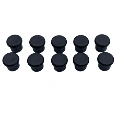 1 Lot de 10 aimants noirs - Diamètre 10mm