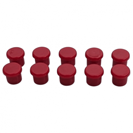 1 Lot de 10 aimants rouges- Diamètre 10mm