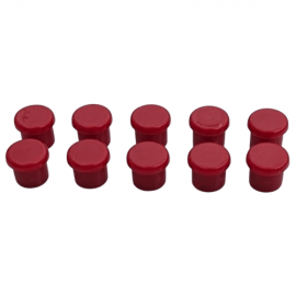 1 Lot de 10 aimants rouges- Diamètre 10mm