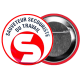 Badge SST Rouge -Sauveteur Secouriste du Travail- Rond 55mm avec épingle