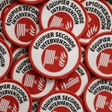 Ecusson Rouge ESI (Equipier Seconde Intervention) rond 65mm revêtement à thermocoller sur vos vêtements de travail