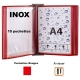 Système de présentation mural INOX Tarifold, A4, 10 poches Drypocket, protège vos documents de l'humidité