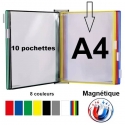 Système de présentation mural MAGNETIQUE Tarifold, A4, 10 pochettes
