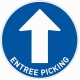 Hyper U - Stickers au sol - Rond Ø 50cm "Entrée Picking "
