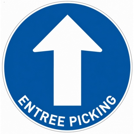 Hyper U - Stickers au sol - Rond Ø 50cm "Entrée Picking "