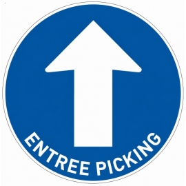 Hyper U - Stickers au sol - Rond Ø 50cm "Entrée Picking "