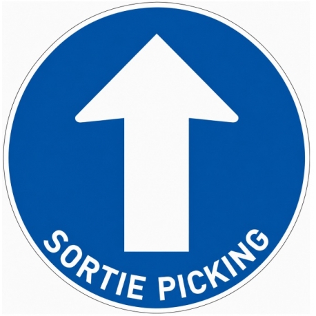 Hyper U - Stickers au sol - Rond Ø 50cm " Sortie Picking "