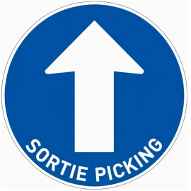 Hyper U - Stickers au sol - Rond Ø 50cm " Sortie Picking "