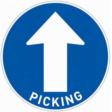 Hyper U - Stickers au sol - Rond Ø 50cm " Picking "