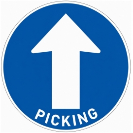 Hyper U - Stickers au sol - Rond Ø 50cm " Picking "