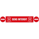 Hyper U - Stickers au sol - Rectangulaire 120x50cm " Sens Interdit "