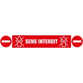 Hyper U - Stickers au sol - Rectangulaire 120x50cm " Sens Interdit "