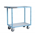 Servante FIMM 400 kg - 1000x600mm - mécano-soudées - 2 plateaux tôle galva