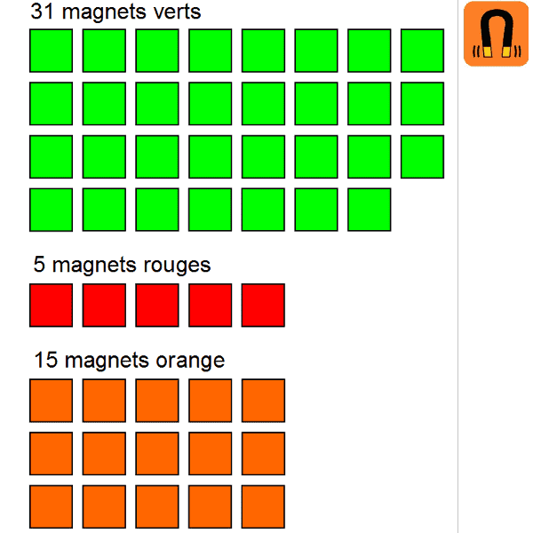 Magnets de rechange pour croix sécurité lean management - www.ma-boutique-en-lean.fr
